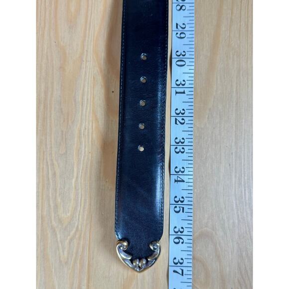 VTG Brighton Womens Belt Black Leather Medium 31-32” - Picture 7 of 8